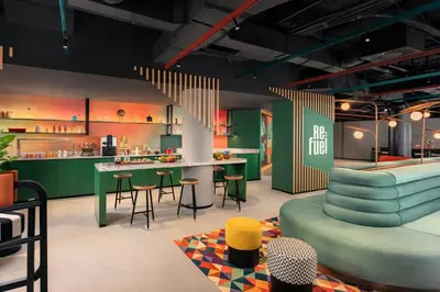 Zona de estar de Aloft Madrid Gran Via