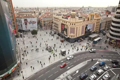 Vista general de Madrid o vista desde el apartamento