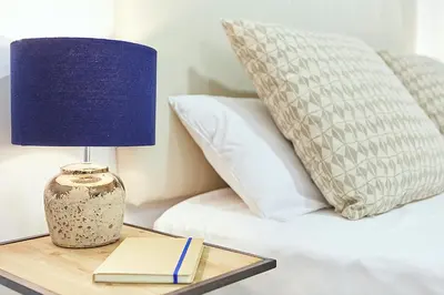Cama o camas de una habitación en LEEWAYS APARTMENT II in GRAN VÍA