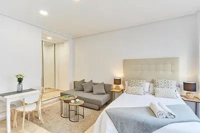 Cama o camas de una habitación en LEEWAYS LOFT XXIII in GRAN VÍA