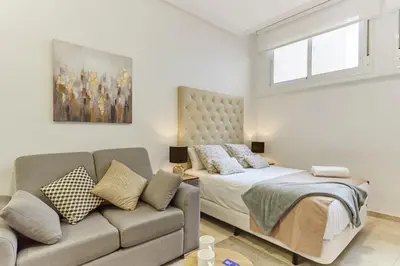 Cama o camas de una habitación en LEEWAYS LOFT XXIII in GRAN VÍA
