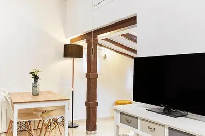 Una televisión o centro de entretenimiento en LEEWAYS APARTMENT XXIV in GRAN VÍA
