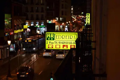 Vista general de Madrid o vista desde el hostal o pensión