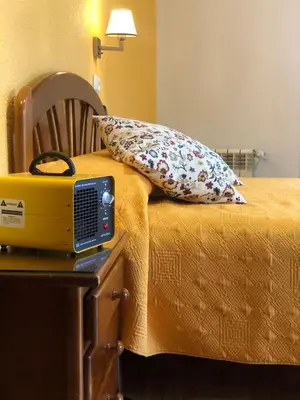 Cama o camas de una habitación en Hostal Edreira