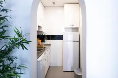 Una cocina o zona de cocina en Charming Vintage Studio in trendy Chueca
