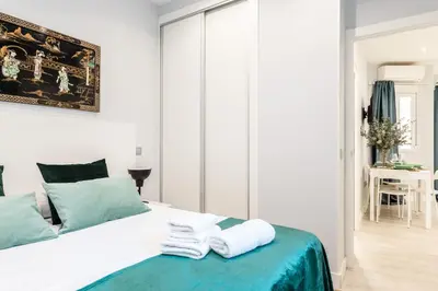Cama o camas de una habitación en Waou Los Austrias I - Alquiler Corta Duración