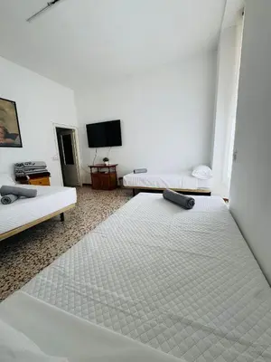 Cama o camas de una habitación en Hostal Ruano