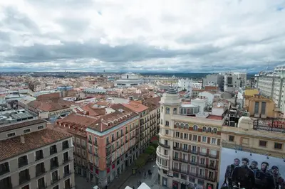 Vista general de Madrid o vista desde el hotel