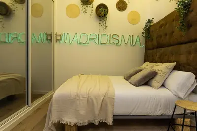 Cama o camas de una habitación en Waou MADRID es MIA - Corta Duración
