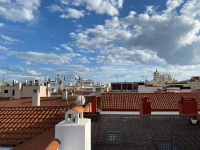 Vista general de Madrid o vista desde el apartamento