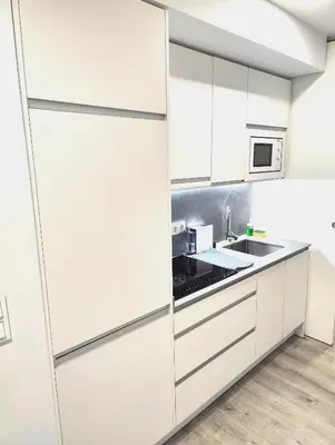 Una cocina o zona de cocina en Exclusive quietness in the heart of Madrid with Public Parking, Breakfast, 2 bathrooms