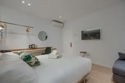 Cama o camas de una habitación en The Match Madrid