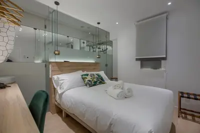 Cama o camas de una habitación en The Match Madrid