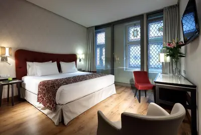 Cama o camas de una habitación en Eurostars Plaza Mayor