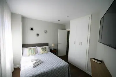 Cama o camas de una habitación en Ático en la Gran Vía con Terraza al Palacio Real