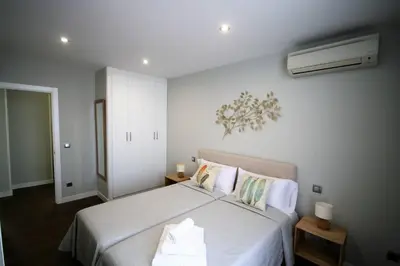 Cama o camas de una habitación en Ático en la Gran Vía con Terraza al Palacio Real