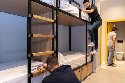 Cama o camas de una habitación en Petit Hostel La Latina