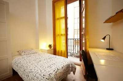 Cama o camas de una habitación en Hostel Palacio