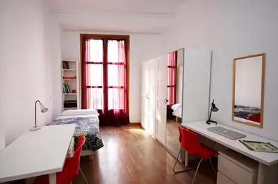 Cama o camas de una habitación en Hostel Palacio