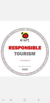 Certificado, premio, señal o documento que está expuesto en Hostal Biarritz