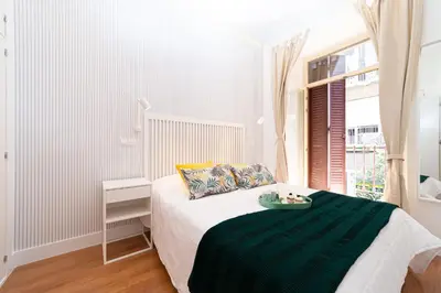 Cama o camas de una habitación en FUENCARRAL