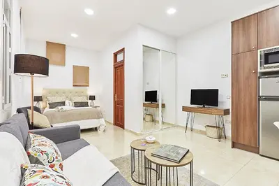 Una televisión o centro de entretenimiento en LEEWAYS APARTMENT IX in GRAN VÍA