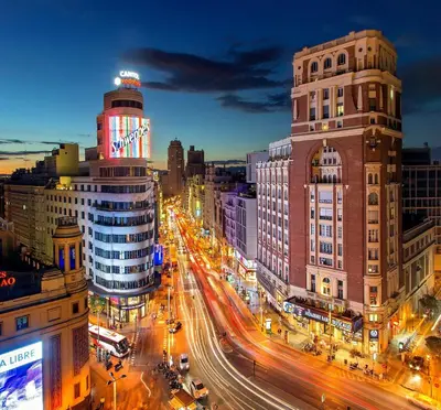 Vista general de Madrid o vista desde el apartamento