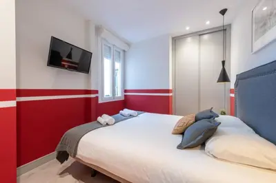 Cama o camas de una habitación en Sophisticated brand new flat in historic district