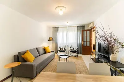 Zona de estar de MODERN AND BRIGHT APARTMENT Plaza Elíptica -MAGIN