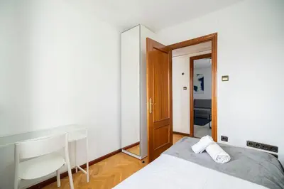 Cama o camas de una habitación en MODERN AND BRIGHT APARTMENT Plaza Elíptica -MAGIN
