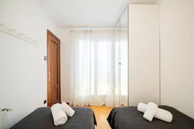 Cama o camas de una habitación en MODERN AND BRIGHT APARTMENT Plaza Elíptica -MAGIN