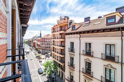 Vista general de Madrid o vista desde el apartamento