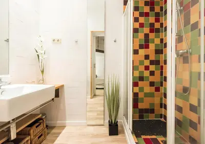 Un baño de Central Apartment Madrid 45m² PMR
