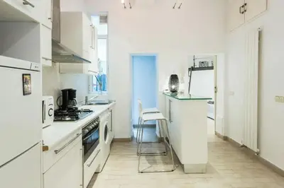 Una cocina o zona de cocina en Central Apartment Madrid 45m² PMR
