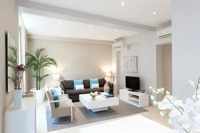 Una televisión o centro de entretenimiento en Carretas Apartments