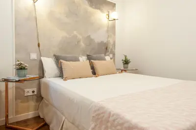 Cama o camas de una habitación en Gran Vía Fomento Apartment