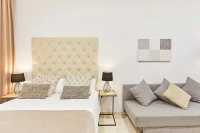 Cama o camas de una habitación en LEEWAYS LOFT XVI in GRAN VÍA