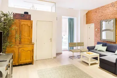 Zona de estar de Fantastic Apartment in Madrid Center barrio de las Letras Caixaforum