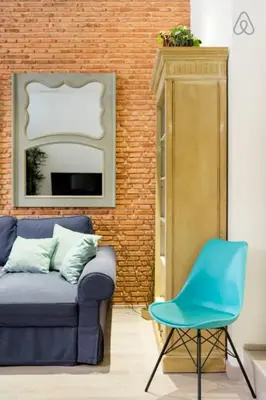 Zona de estar de Fantastic Apartment in Madrid Center barrio de las Letras Caixaforum