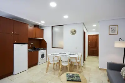 Una cocina o zona de cocina en LEEWAYS APARTMENT I in GRAN VÍA