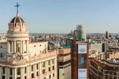 Vista general de Madrid o vista desde el apartamento