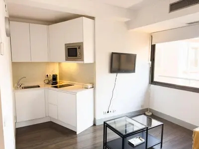 Una cocina o zona de cocina en Inmejorable Ubicación en Madrid