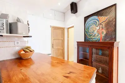 Una cocina o zona de cocina en Charming Apartment Madrid 50m² +AC