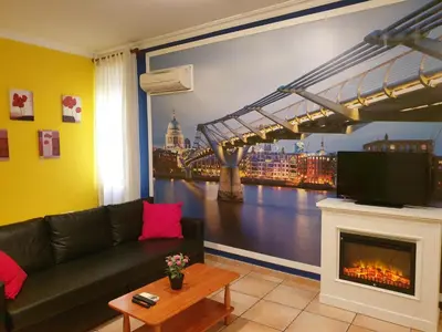 Zona de estar de Apartamentos Dana Madrid