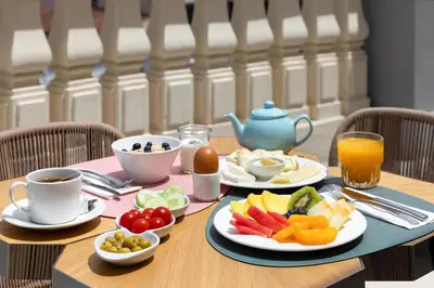Comida en o cerca de este hotel