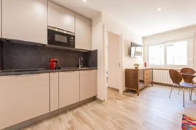 Una cocina o zona de cocina en Stylish 1-Bed Apartment in Salamanca Madrid