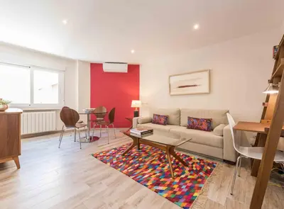 Zona de estar de Stylish 1-Bed Apartment in Salamanca Madrid