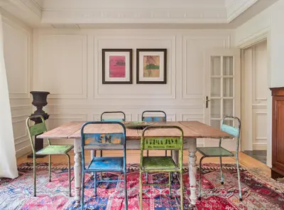 Zona de estar de Elegant 3-Bedroom Apartment in Exclusive Barrio Salamanca Stylish & Spacious