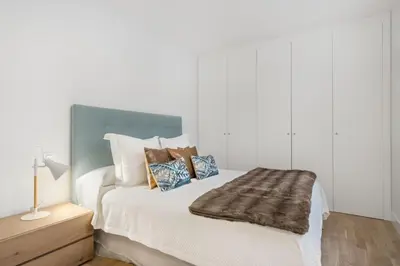 Cama o camas de una habitación en Cozy 1-Bed Apartment in Alonso Martínez