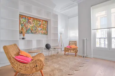 Zona de estar de Stylish 3-Bed Apartment in Madrid’s Golden Mile